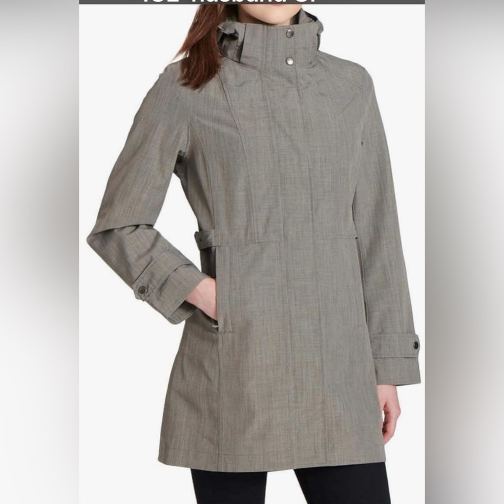 Kirkland Signature Trench Coat Light Gray women’s chore jacket Sz S fall spring